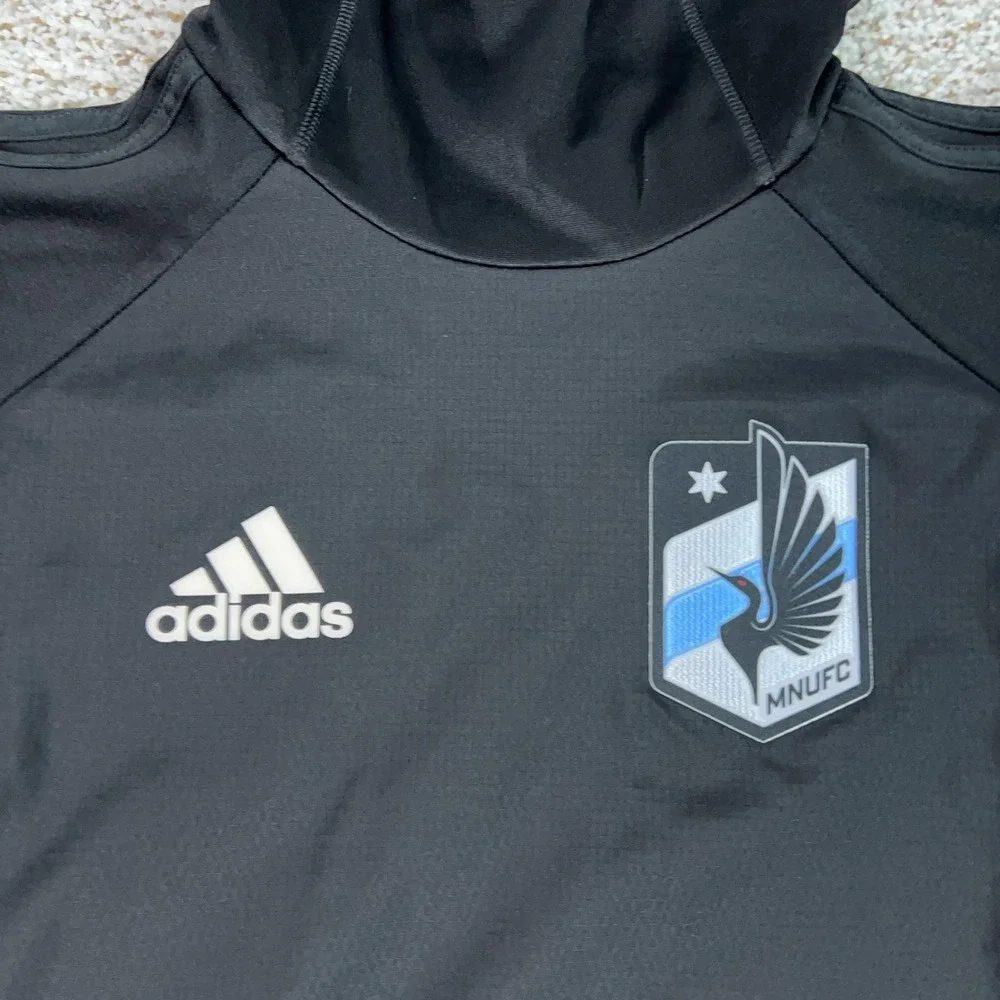 Minnesota‎ United FC Sweatshirt Mens Small Black MLS Soccer Adidas Hooded Top
